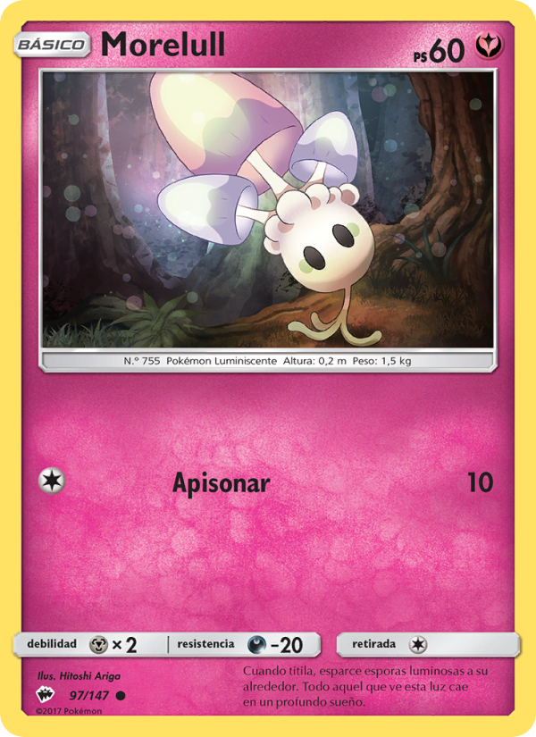 Morelull 97 — Sombras Ardientes (Spanish Pokémon TCG card)