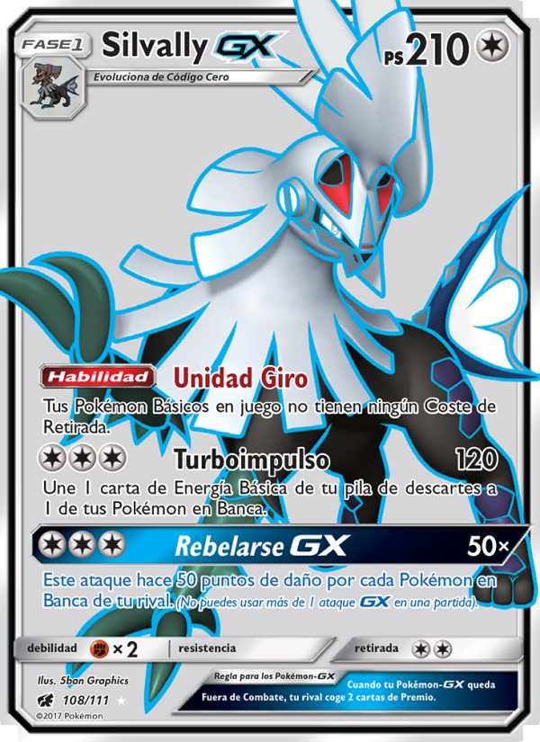 Silvally GX 108 — Invasión Carmesí (Spanish Pokémon TCG card)