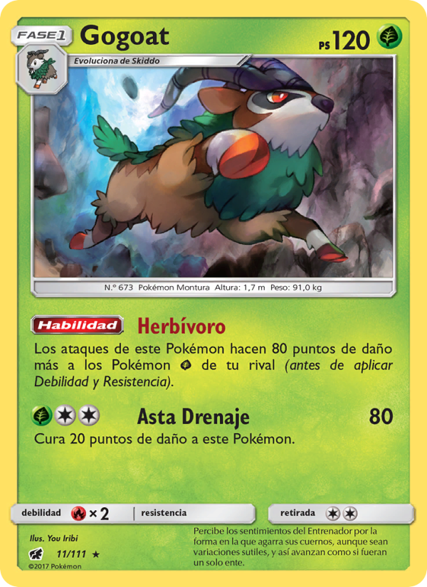 Gogoat 11 — Invasión Carmesí (Spanish Pokémon TCG card)