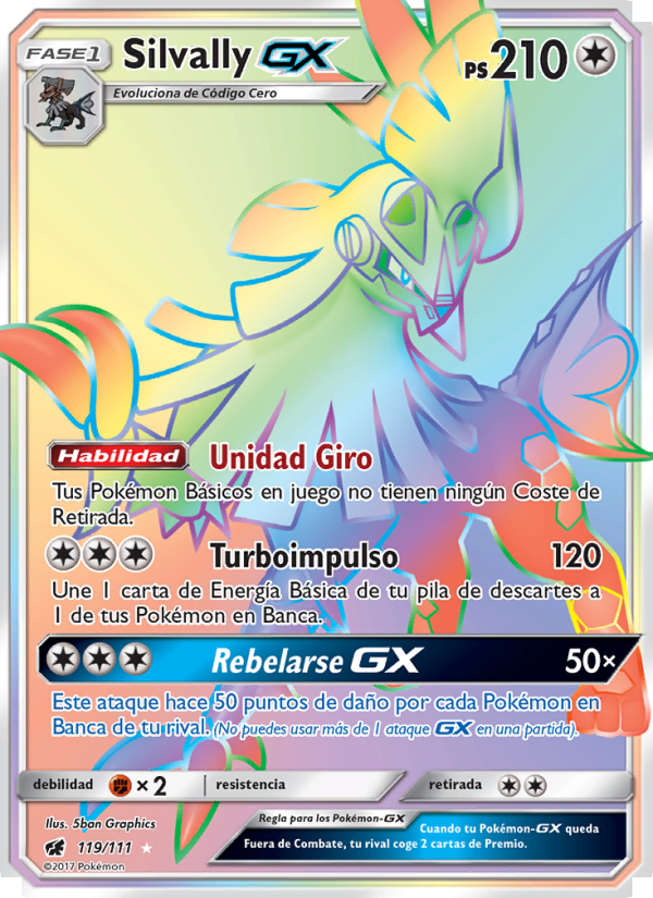 Silvally GX 119 — Invasión Carmesí (Spanish Pokémon TCG card)