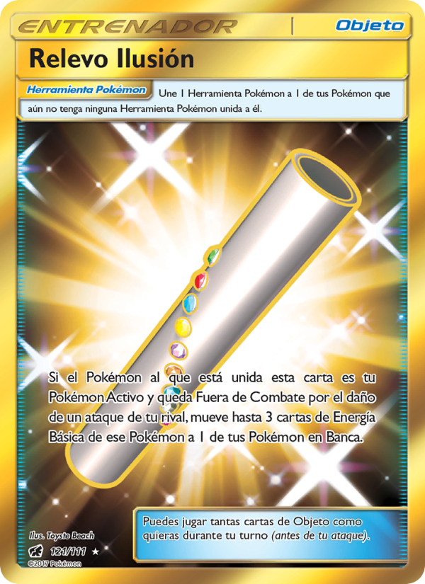 Relevo Ilusión 121 — Invasión Carmesí (Spanish Pokémon TCG card)