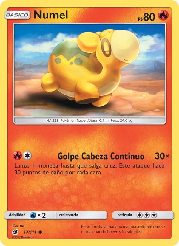 Numel 13 — Invasión Carmesí (Spanish Pokémon TCG card)