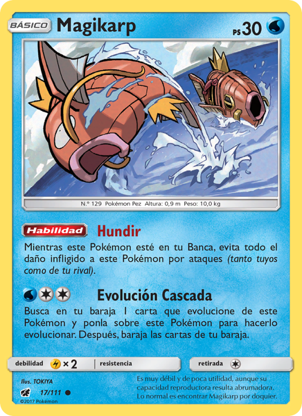 Magikarp 17 — Invasión Carmesí (Spanish Pokémon TCG card)
