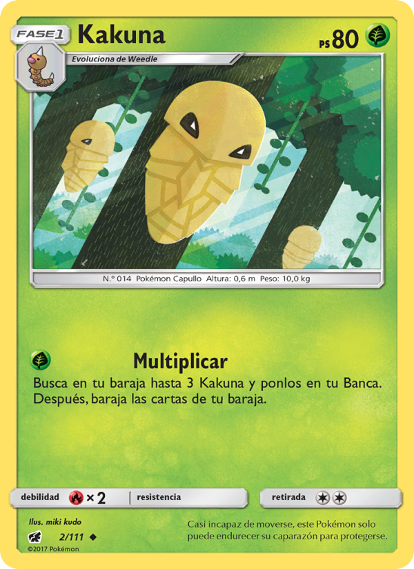 Kakuna 2 — Invasión Carmesí (Spanish Pokémon TCG card)