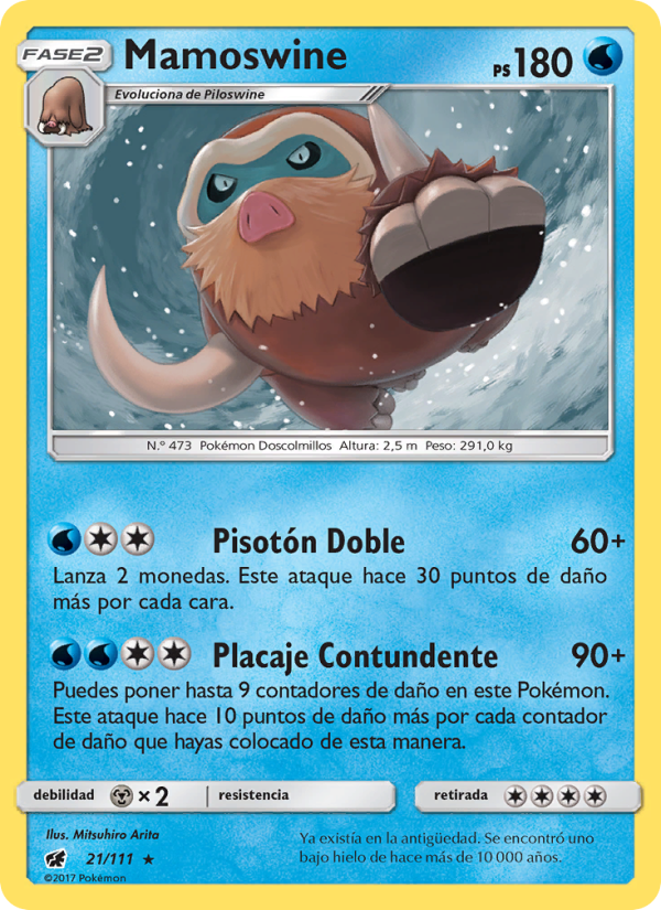 Mamoswine 21 — Invasión Carmesí (Spanish Pokémon TCG card)