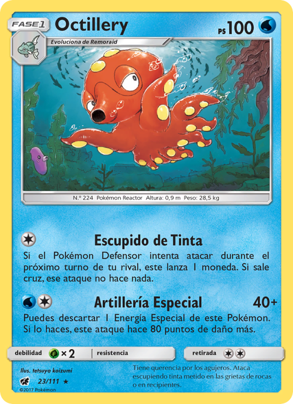 Octillery 23 — Invasión Carmesí (Spanish Pokémon TCG card)