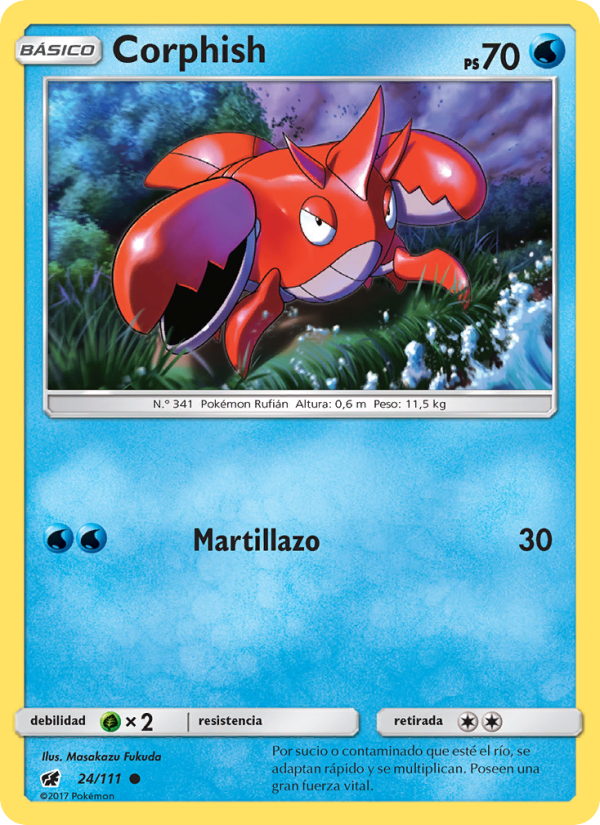 Corphish 24 — Invasión Carmesí (Spanish Pokémon TCG card)