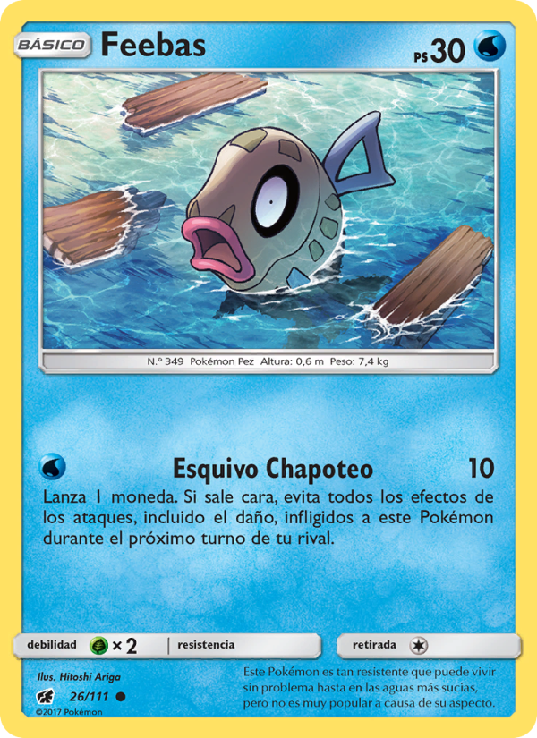 Feebas 26 — Invasión Carmesí (Spanish Pokémon TCG card)