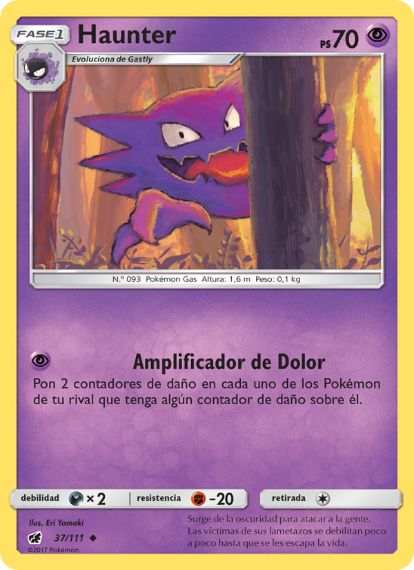 Haunter 37 — Invasión Carmesí (Spanish Pokémon TCG card)
