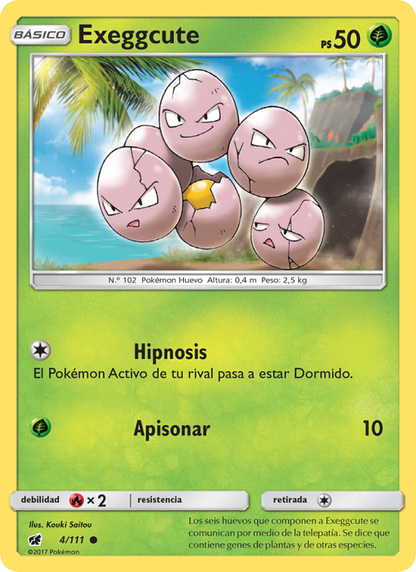 Exeggcute 4 — Invasión Carmesí (Spanish Pokémon TCG card)