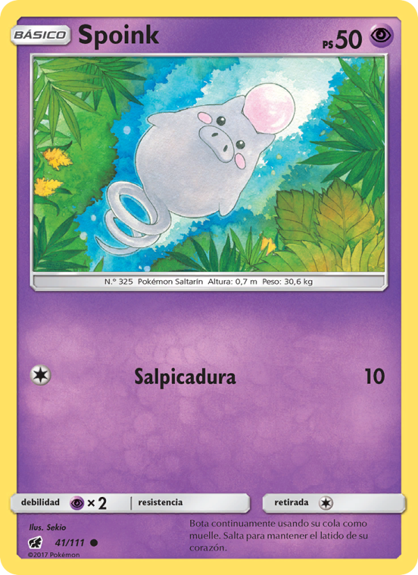 Spoink 41 — Invasión Carmesí (Spanish Pokémon TCG card)