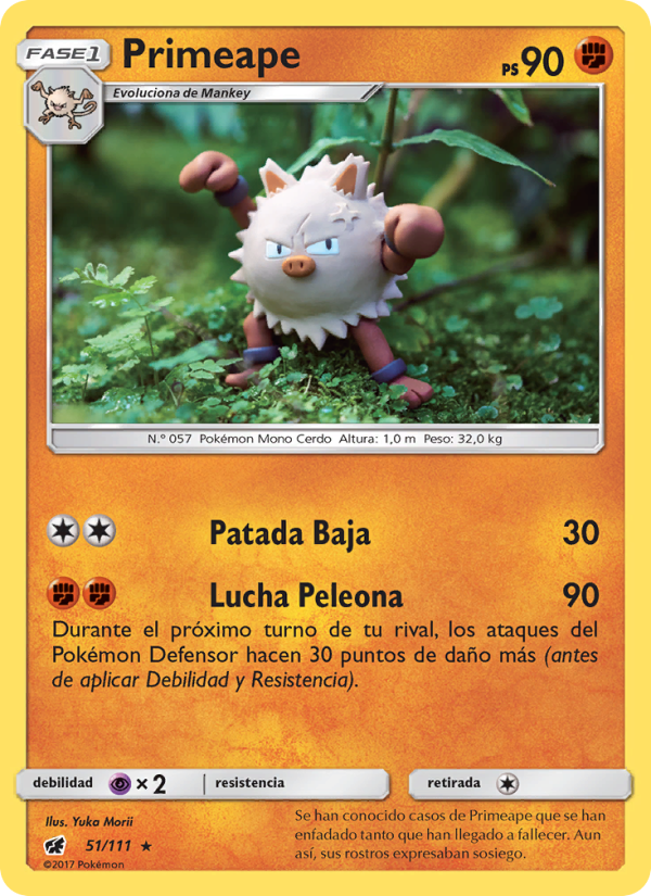 Primeape 51 — Invasión Carmesí (Spanish Pokémon TCG card)