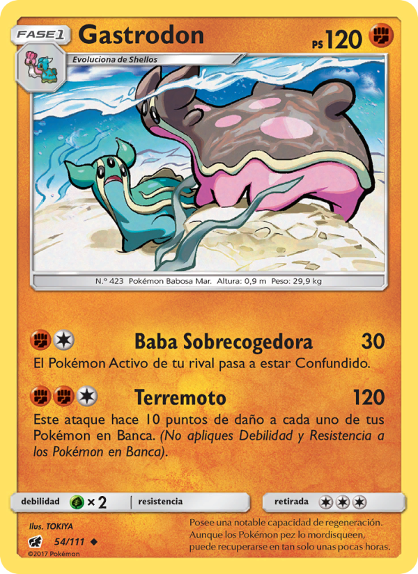 Gastrodon 54 — Invasión Carmesí (Spanish Pokémon TCG card)