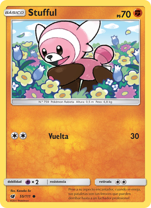Stufful 55 — Invasión Carmesí (Spanish Pokémon TCG card)