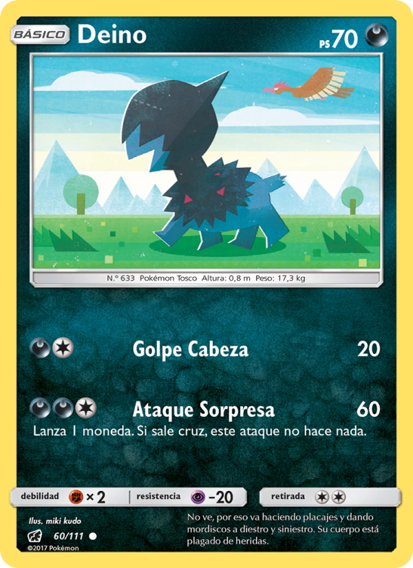 Deino 60 — Invasión Carmesí (Spanish Pokémon TCG card)