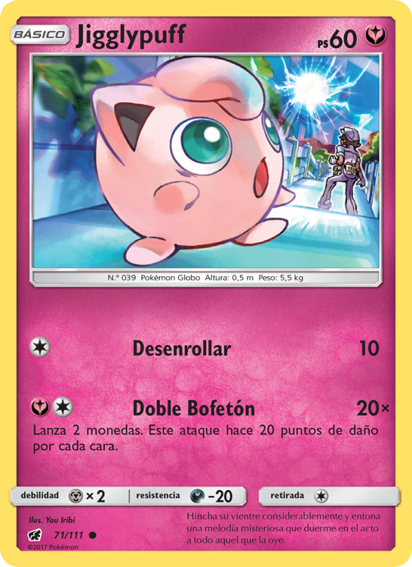Jigglypuff 71 — Invasión Carmesí (Spanish Pokémon TCG card)