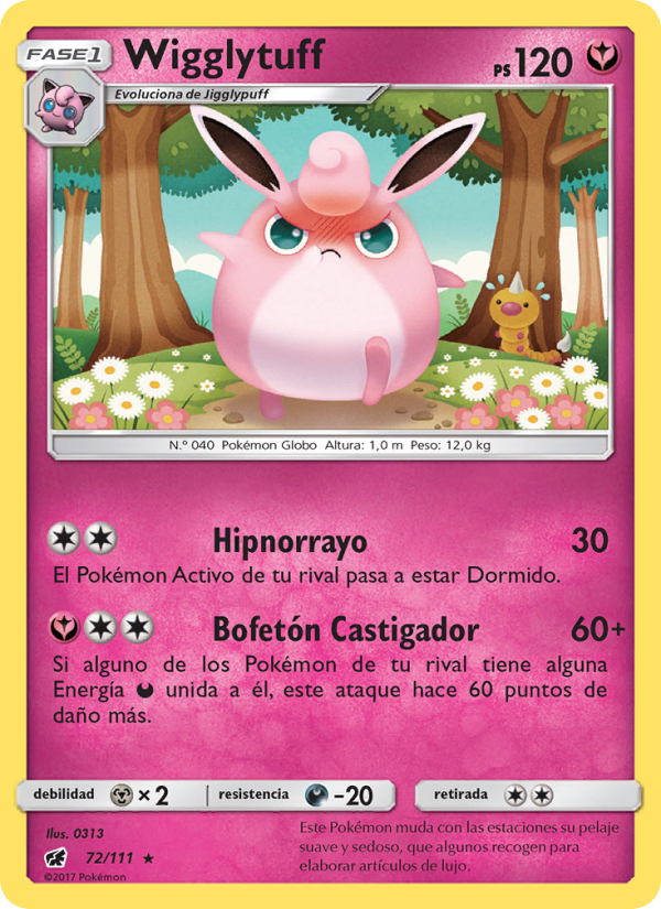 Wigglytuff 72 — Invasión Carmesí (Spanish Pokémon TCG card)