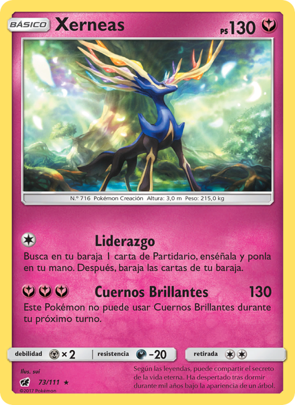 Xerneas 73 — Invasión Carmesí (Spanish Pokémon TCG card)