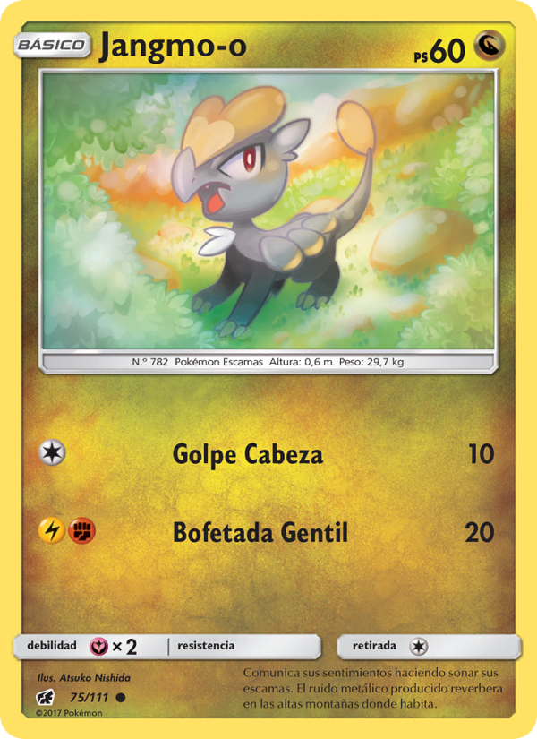 Jangmo-o 75 — Invasión Carmesí (Spanish Pokémon TCG card)