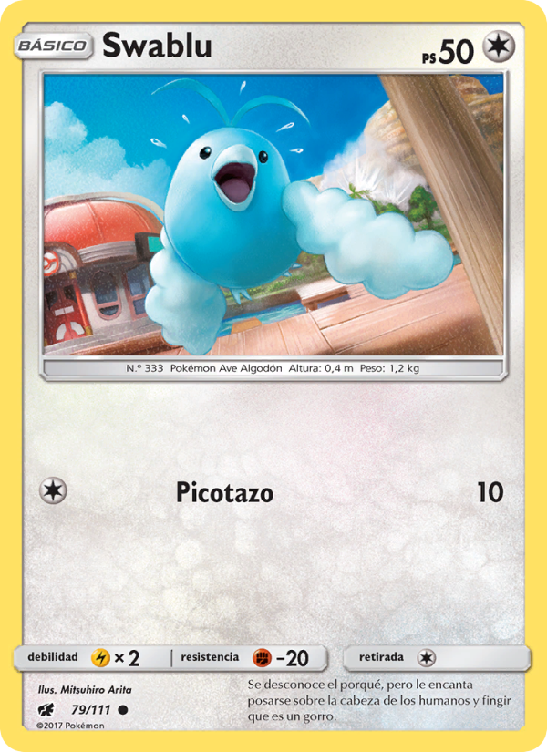 Swablu 79 — Invasión Carmesí (Spanish Pokémon TCG card)