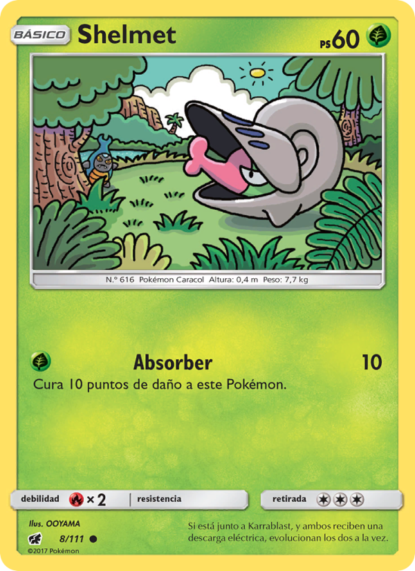 Shelmet 8 — Invasión Carmesí (Spanish Pokémon TCG card)