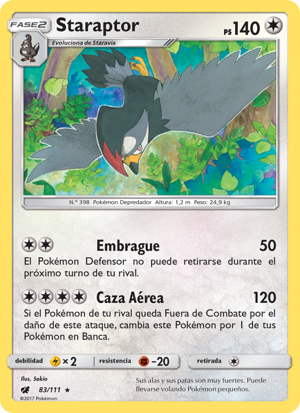 Staraptor 83 — Invasión Carmesí (Spanish Pokémon TCG card)