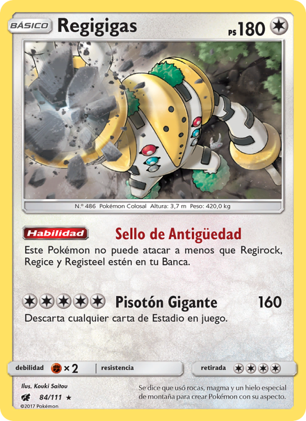 Regigigas 84 — Invasión Carmesí (Spanish Pokémon TCG card)