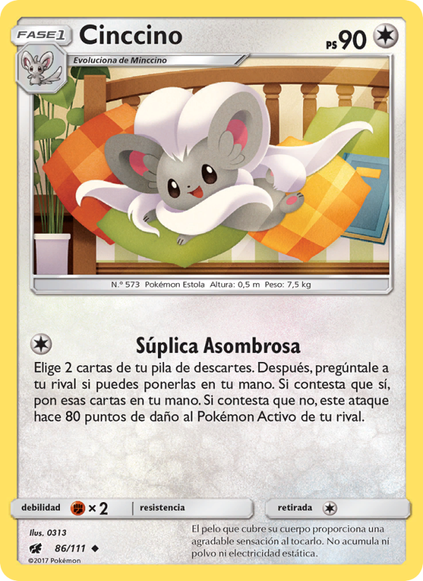 Cinccino 86 — Invasión Carmesí (Spanish Pokémon TCG card)