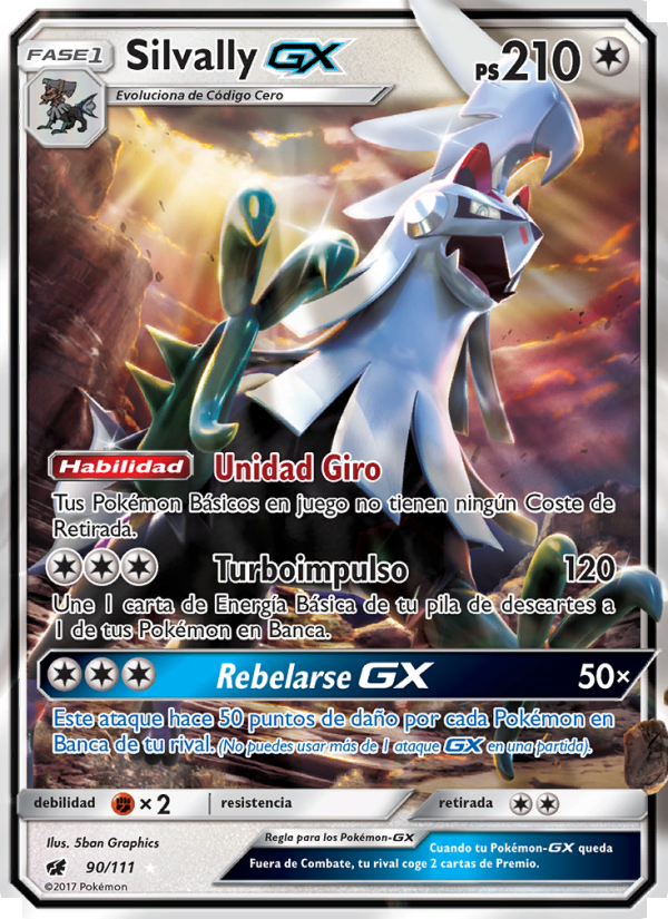 Silvally GX 90 — Invasión Carmesí (Spanish Pokémon TCG card)
