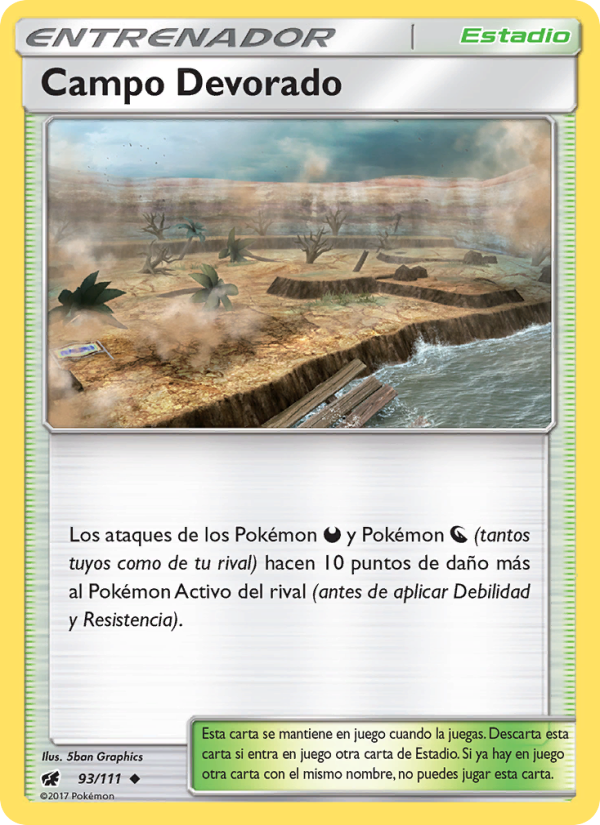 Campo Devorado 93 — Invasión Carmesí (Spanish Pokémon TCG card)
