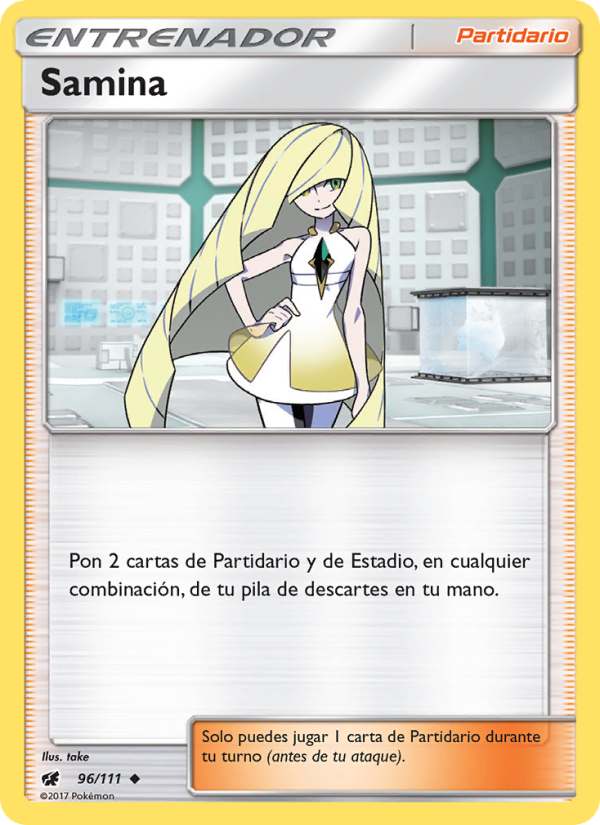 Samina 96 — Invasión Carmesí (Spanish Pokémon TCG card)