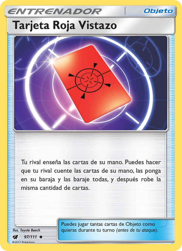 Tarjeta Roja Vistazo 97 — Invasión Carmesí (Spanish Pokémon TCG card)