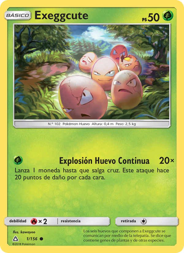 Exeggcute 1 — Ultraprisma (Spanish Pokémon TCG card)