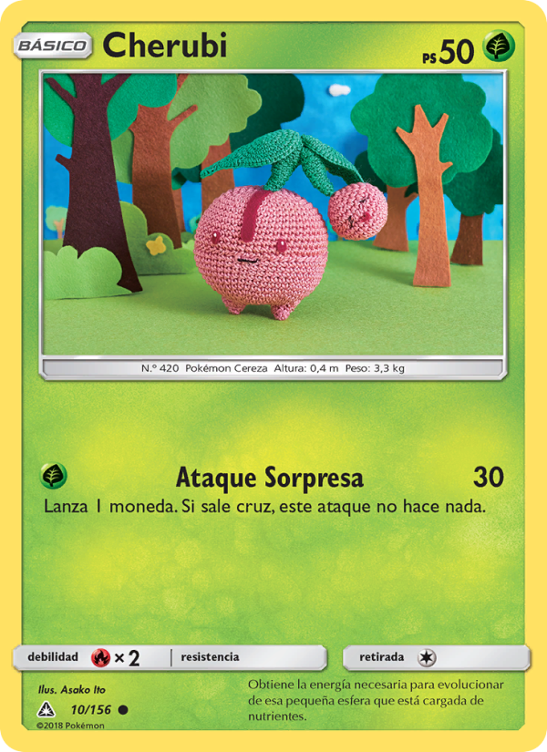 Cherubi 10 — Ultraprisma (Spanish Pokémon TCG card)