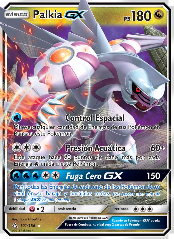 Palkia GX 101 — Ultraprisma (Spanish Pokémon TCG card)