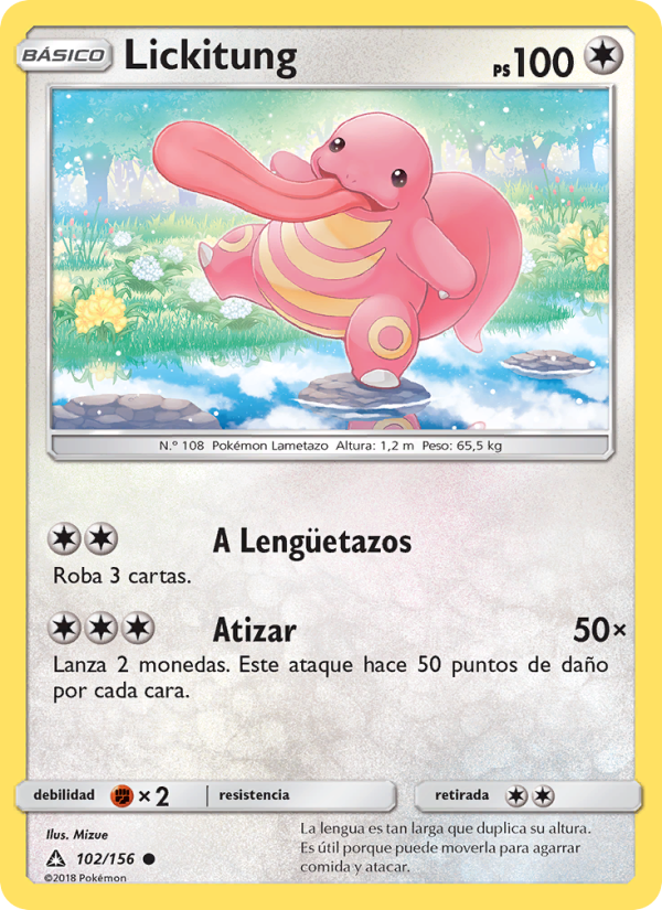 Lickitung 102 — Ultraprisma (Spanish Pokémon TCG card)
