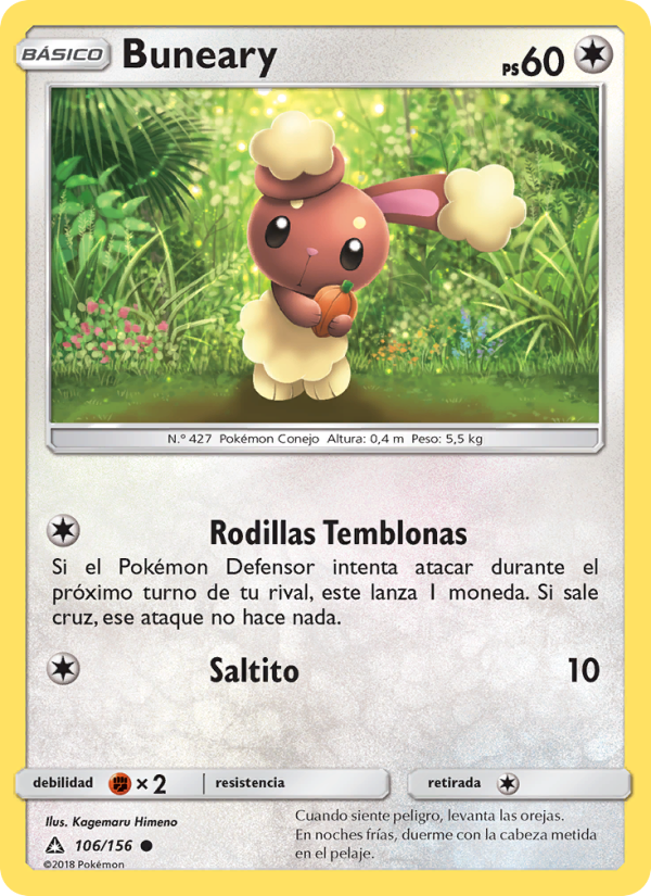 Buneary 106 — Ultraprisma (Spanish Pokémon TCG card)