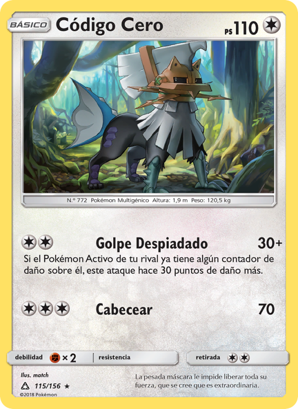 Código Cero 115 — Ultraprisma (Spanish Pokémon TCG card)