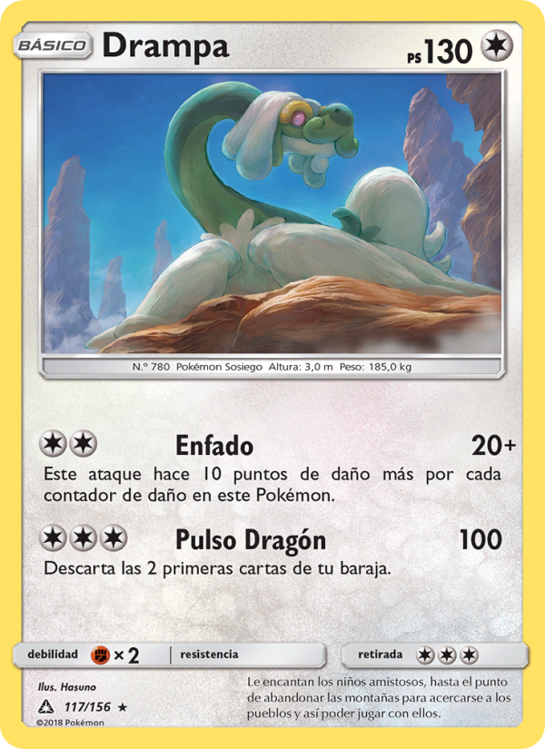 Drampa 117 — Ultraprisma (Spanish Pokémon TCG card)