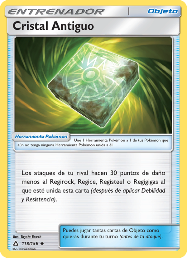 Cristal Antiguo 118 — Ultraprisma (Spanish Pokémon TCG card)