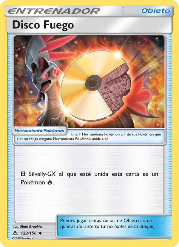 Disco Fuego 123 — Ultraprisma (Spanish Pokémon TCG card)