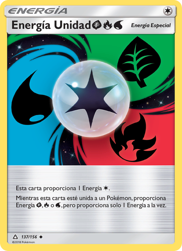 Energía Unidad GrassFireWater 137 — Ultraprisma (Spanish Pokémon TCG card)
