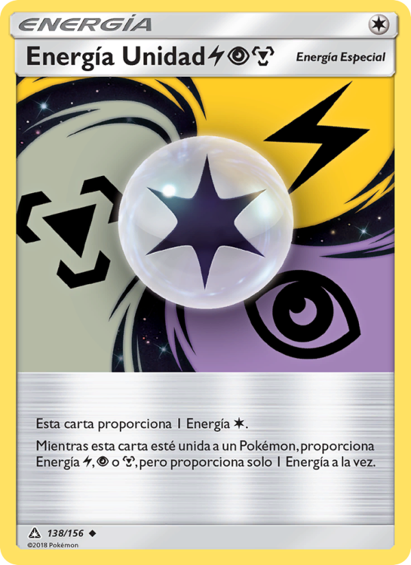 Energía Unidad LightningPsychicMetal 138 — Ultraprisma (Spanish Pokémon TCG card)