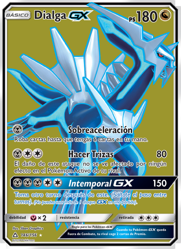 Dialga GX 146 — Ultraprisma (Spanish Pokémon TCG card)