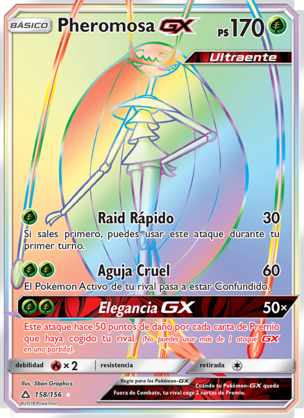 Pheromosa GX 158 — Ultraprisma (Spanish Pokémon TCG card)
