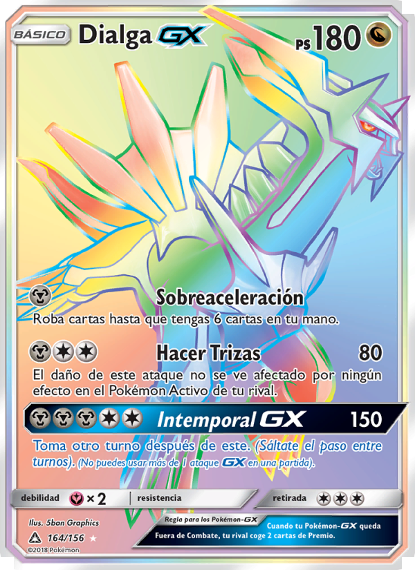 Dialga GX 164 — Ultraprisma (Spanish Pokémon TCG card)