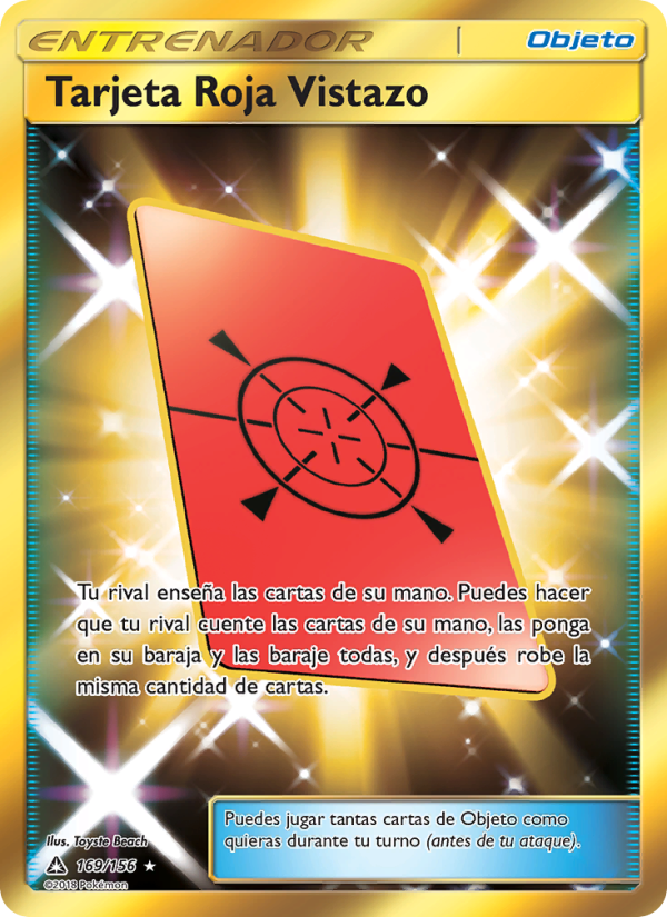 Tarjeta Roja Vistazo 169 — Ultraprisma (Spanish Pokémon TCG card)