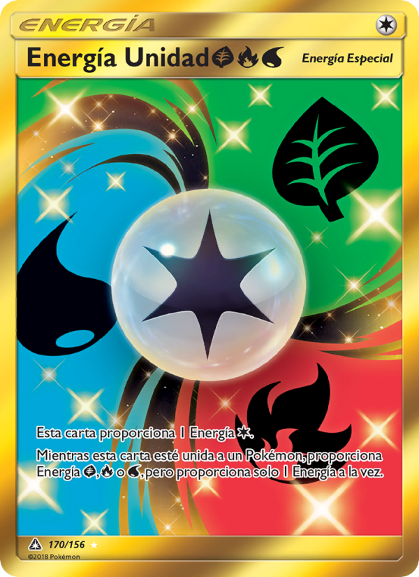 Energía Unidad GrassFireWater 170 — Ultraprisma (Spanish Pokémon TCG card)