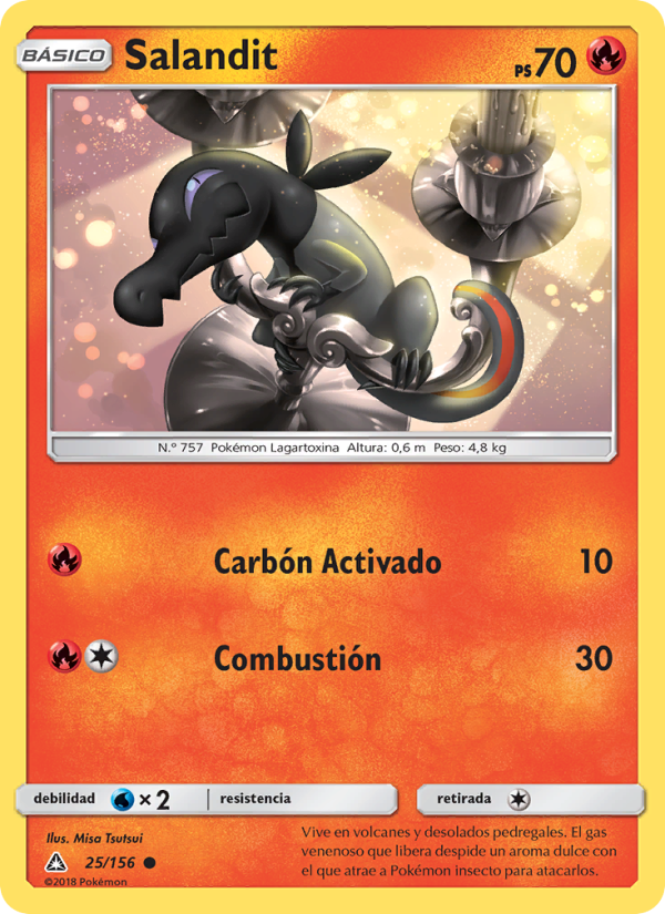 Salandit 25 — Ultraprisma (Spanish Pokémon TCG card)