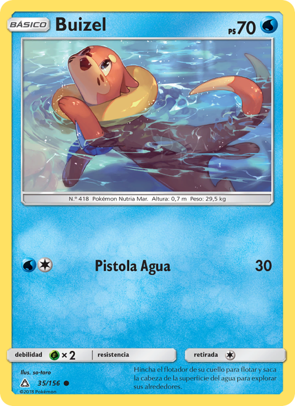 Buizel 35 — Ultraprisma (Spanish Pokémon TCG card)